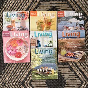 Lot of 7 Martha Stewart Living Magazines Summer August Issues 2002-2010